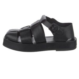 ST. AGNI axel black leather sandals (sz 7.5) worn ONCE